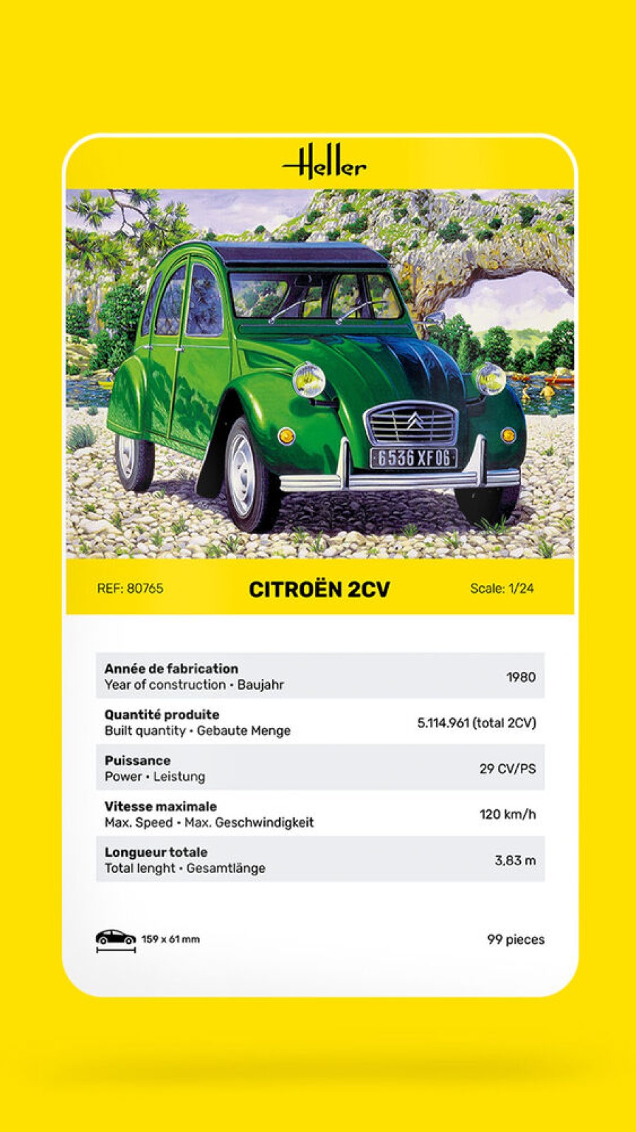 Fahrzeuge Heller | Citroen 2 Cv (80765)