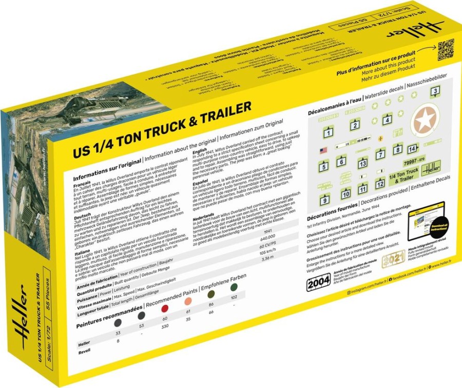 Fahrzeuge Heller | Starter Kit Us 1/4 Ton Truck & Trailer (56997)