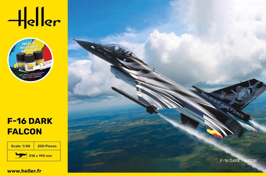 Luftfahrt Heller | Starterkit F-16 Dark Falcon (35411)