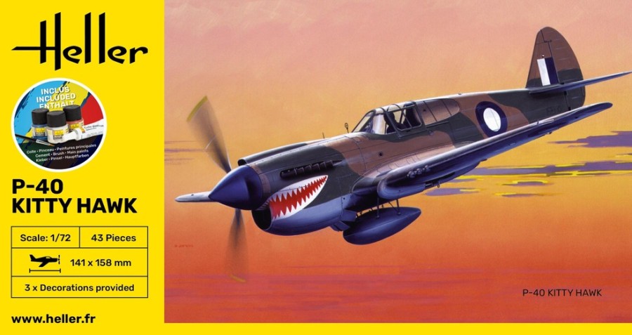 Luftfahrt Heller | Starterkit P-40 Kitty Hawk (56266)