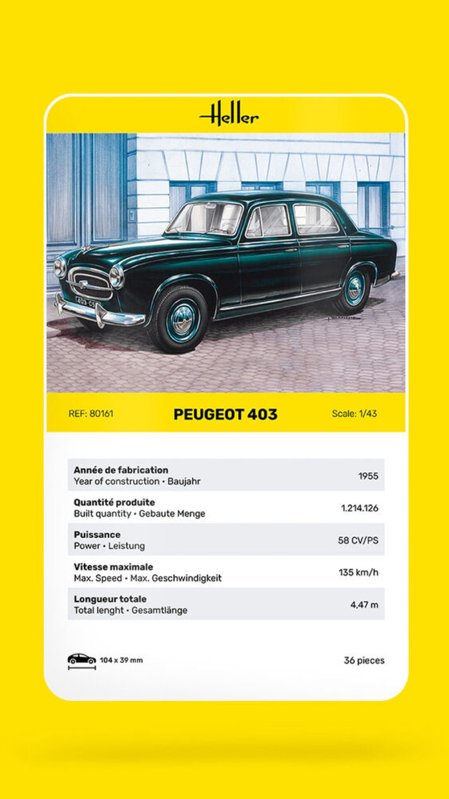 Fahrzeuge Heller | Peugeot 403 (80161)