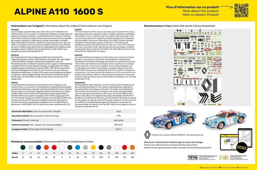 Fahrzeuge Heller | Alpine A110 (1600) (80745)