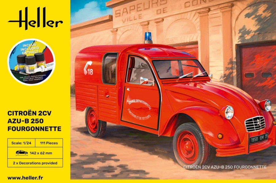 Fahrzeuge Heller | Starterkit Citroen 2Cv Fourgonette Ak 250 (58701)