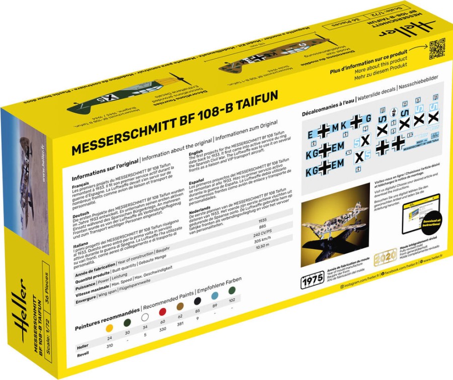 Luftfahrt Heller | Starterkit Messerschmitt Bf 108 B Taifun (56231)