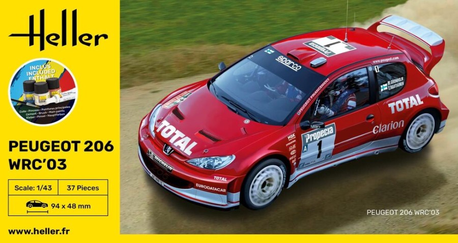 Fahrzeuge Heller | Starterkit Peugeot 206 Wrc'03 (56113)