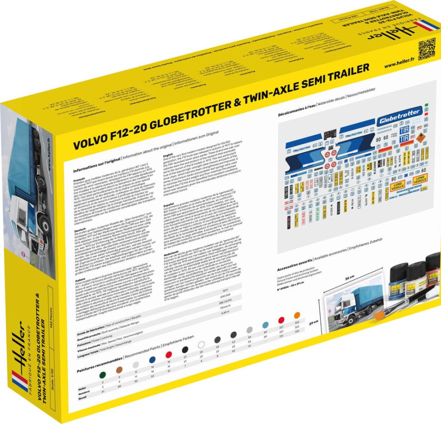 Fahrzeuge Heller | F12-20 Globetrotter & Zweiachs-Sattelauflieger (81703)