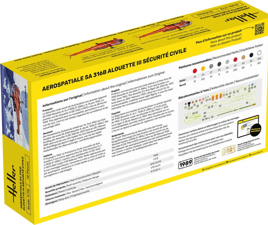 Luftfahrt Heller | Starter-Kit Alouette Iii Securite Civile (56289)