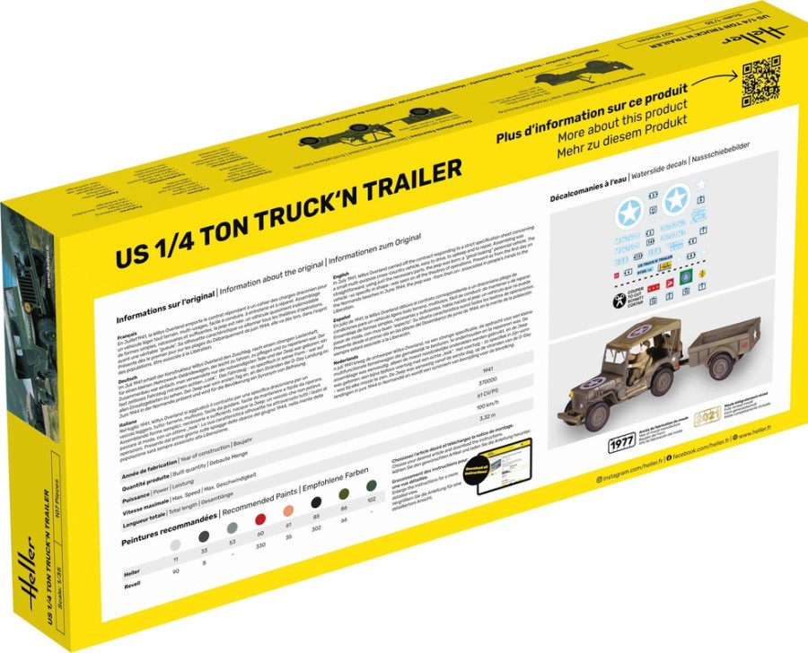 Fahrzeuge Heller | Us 1/4 Ton Truck 'N Trailer (81105)