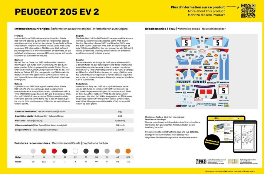 Fahrzeuge Heller | Peugeot 205 Ev 2 (80716)