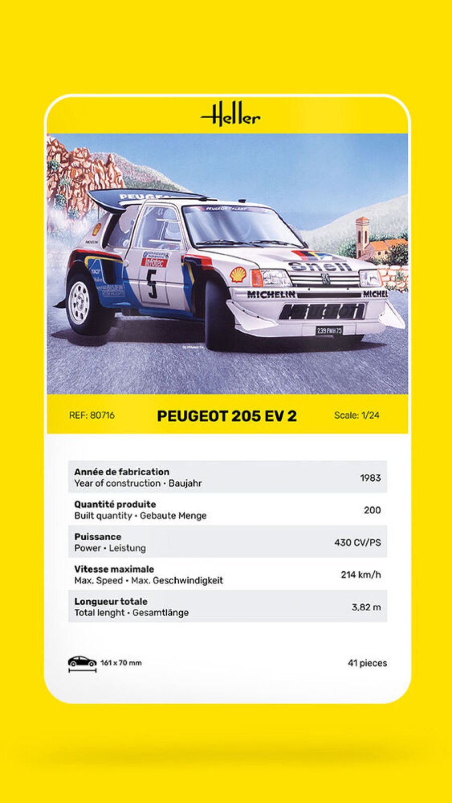 Fahrzeuge Heller | Peugeot 205 Ev 2 (80716)