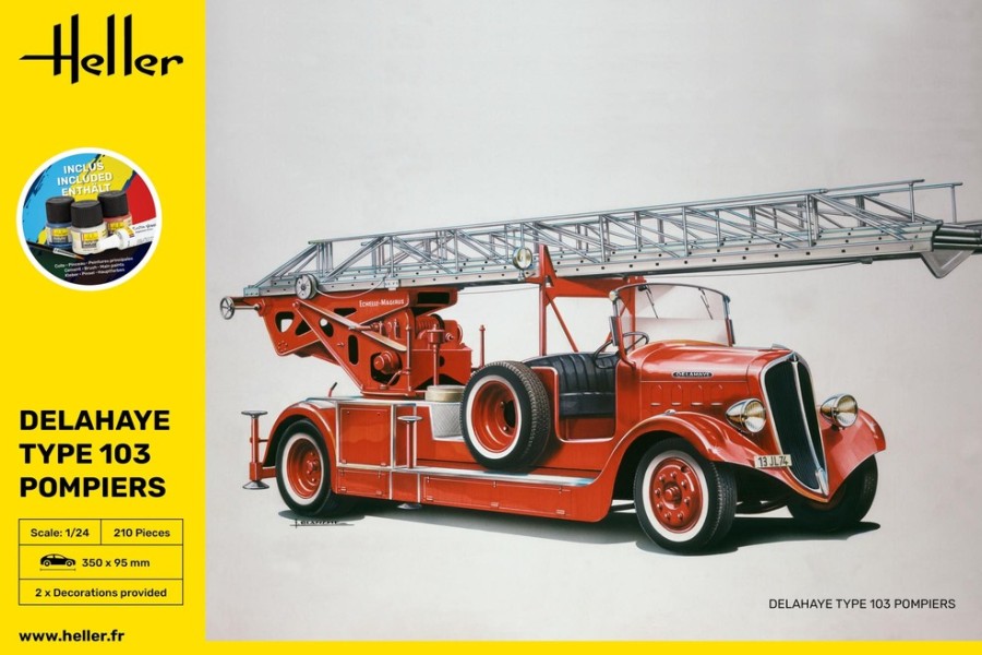 Fahrzeuge Heller | Starter-Kit Delahaye Typ 103 Feuerwehrleute (56780)